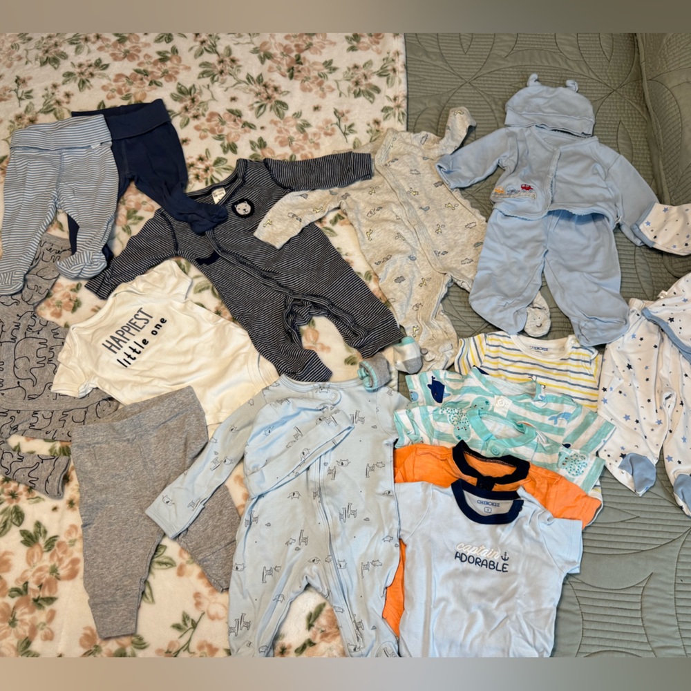 Bundle of baby boy clothes NB to 3Months